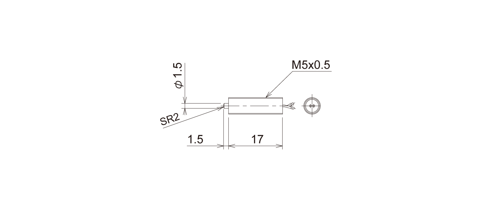 PT5M3WBの外径寸法図1