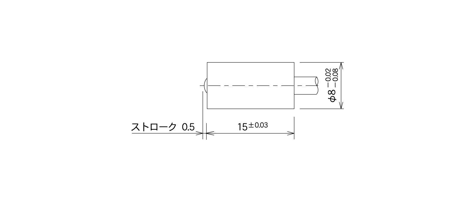 STM12A-Lの外径寸法図1