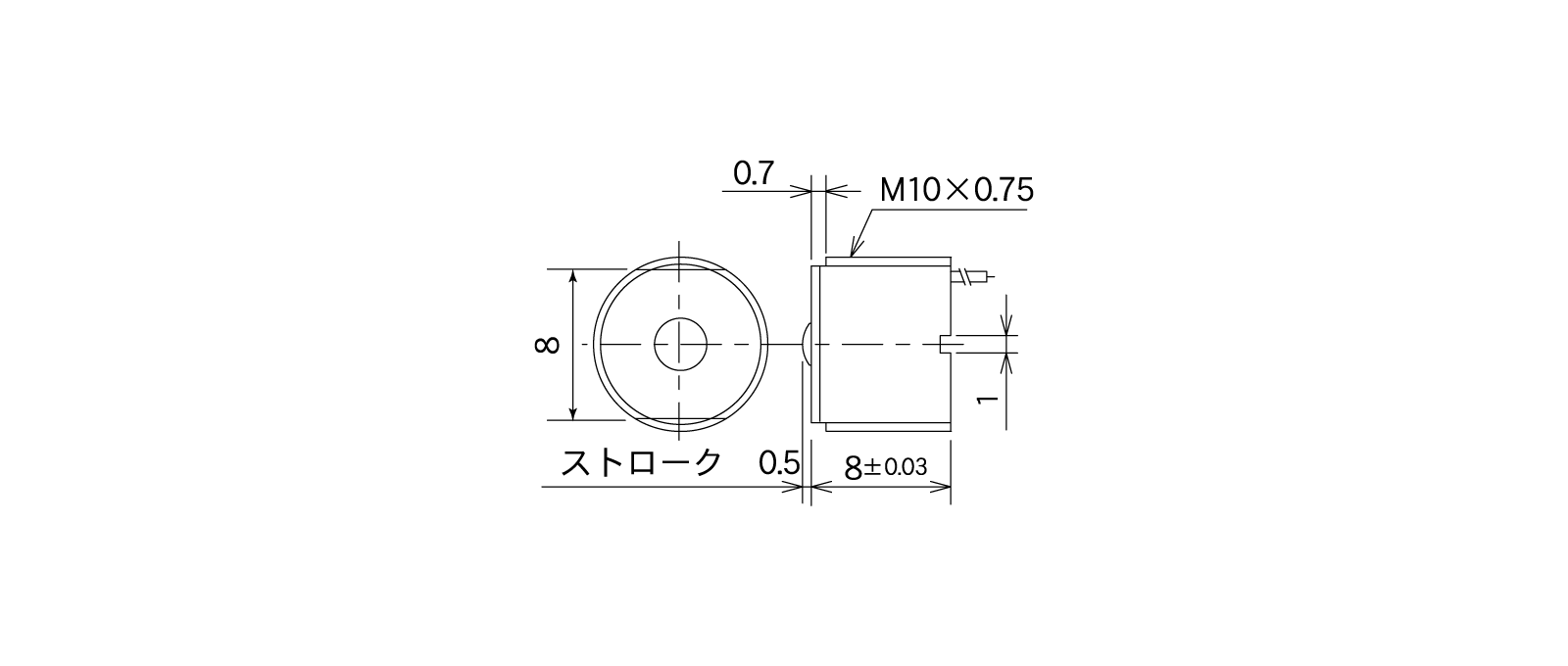 STM31Aの外径寸法図1