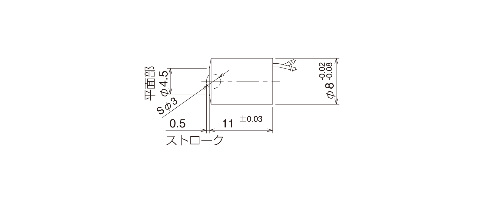 STMB11Aの外径寸法図1