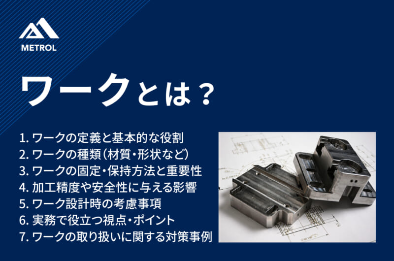 工作機械におけるワークとは？種類や固定方法、設計時に役立つポイントや考慮事項を解説