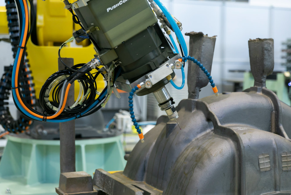 ロボットに搭載したタッチプローブで原点出し