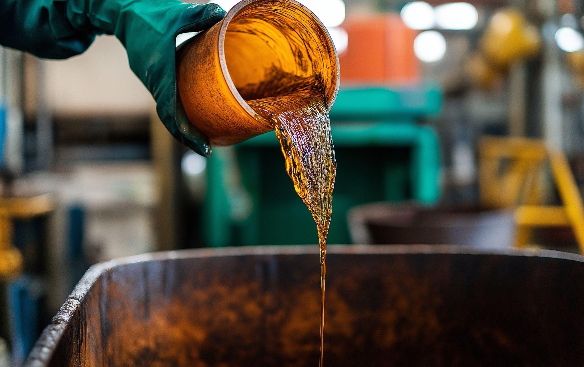 リサイクルされる廃油のイメージ 