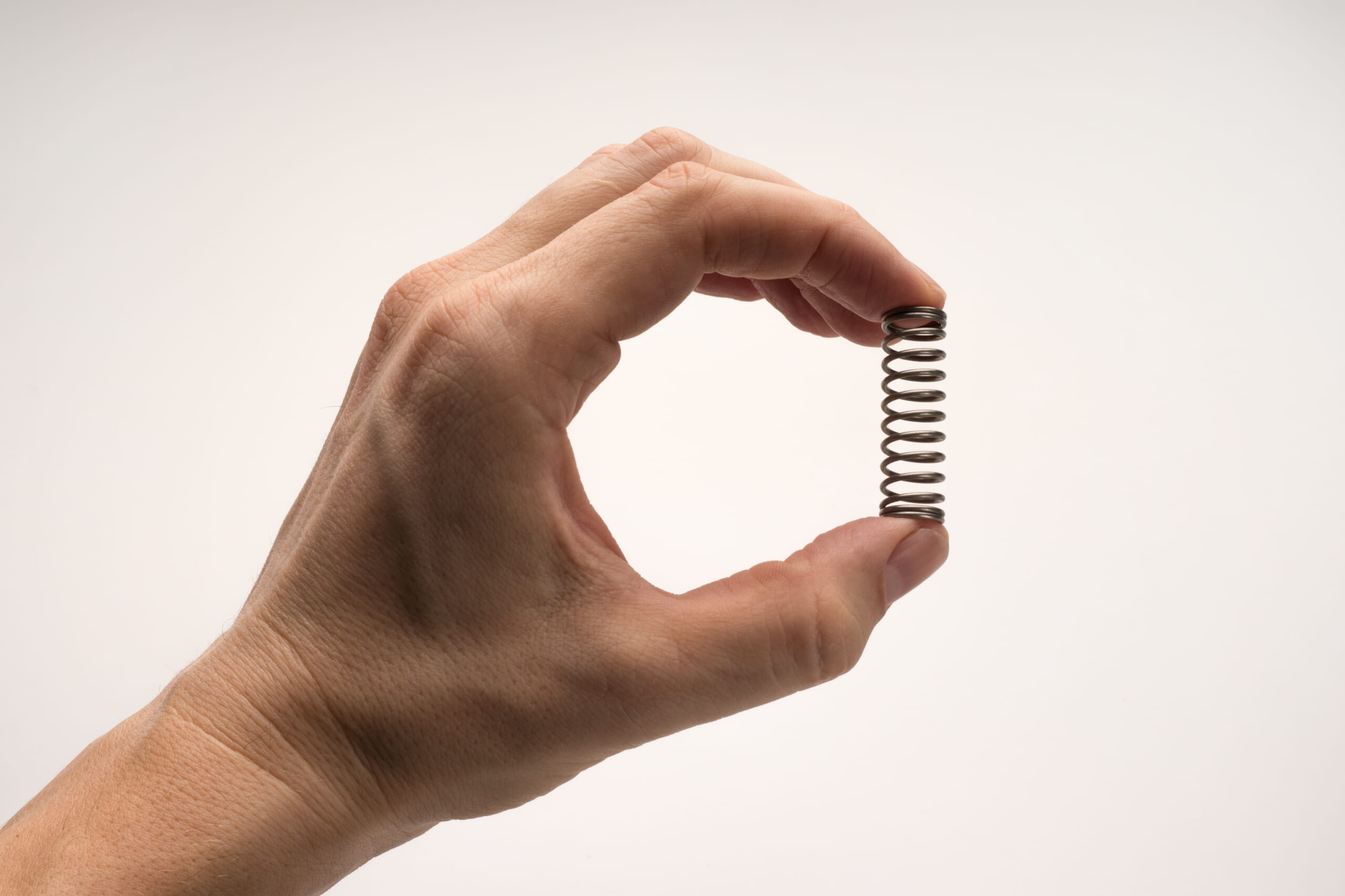 荷重のかかったばね