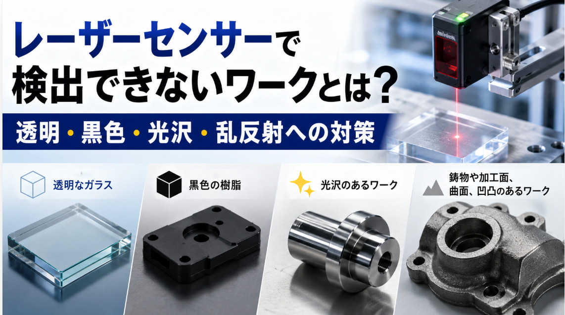 レーザーセンサーで検出できないワーク
